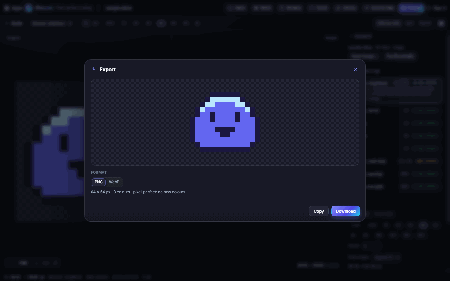 The Export window